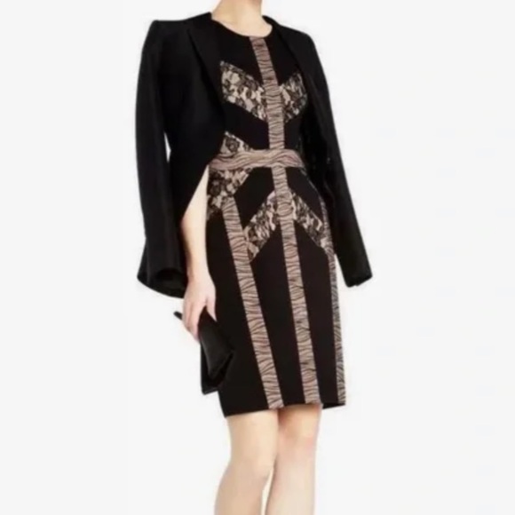 Bcbg Max Azria Lace Detailed Stretchy Fitted Dress - Picture 5 of 7
